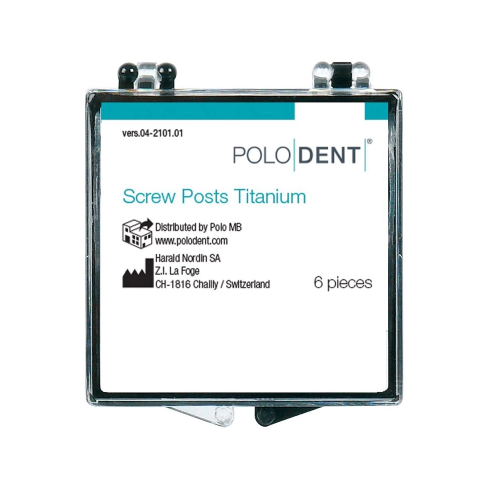 PoloDent screw posts titane M-1 6 pcs