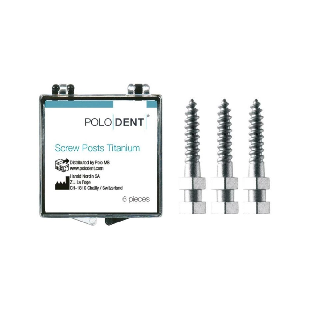 PoloDent screw posts titane M-3 6 pcs