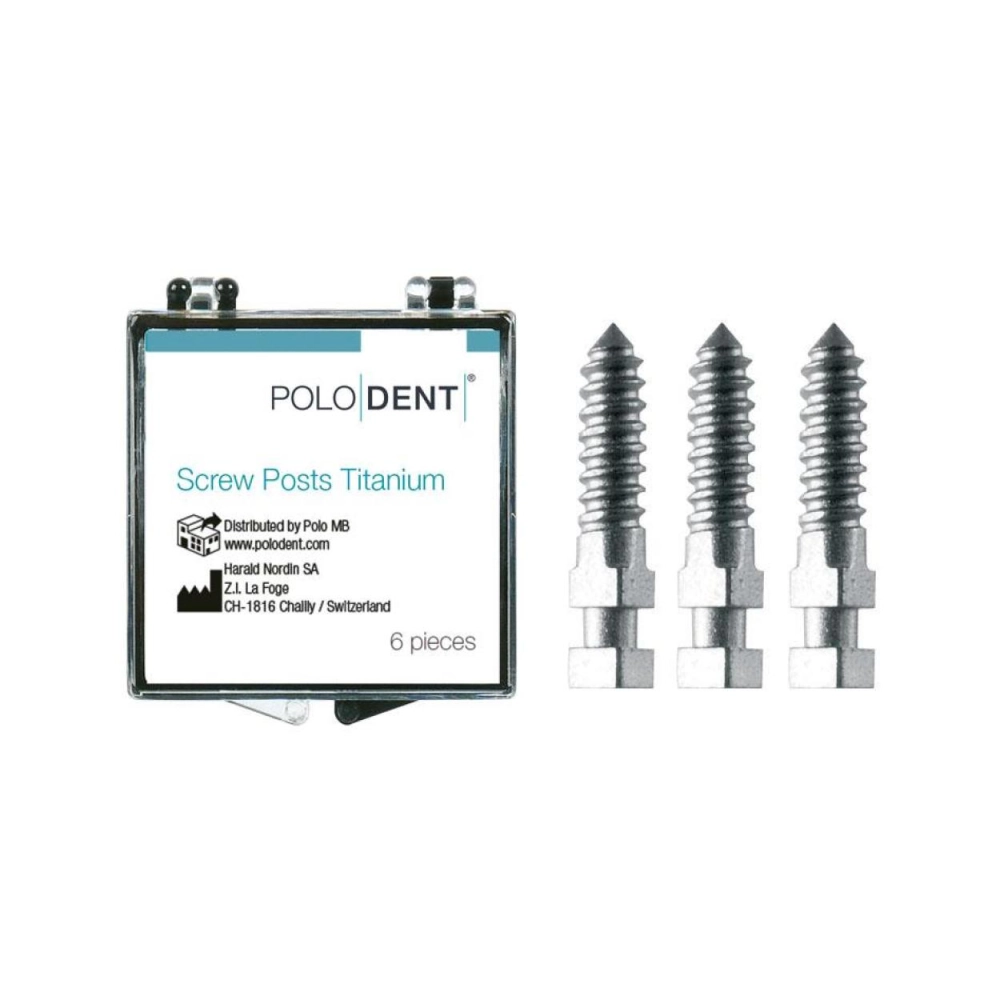 PoloDent screw posts titane M-6 6 pcs