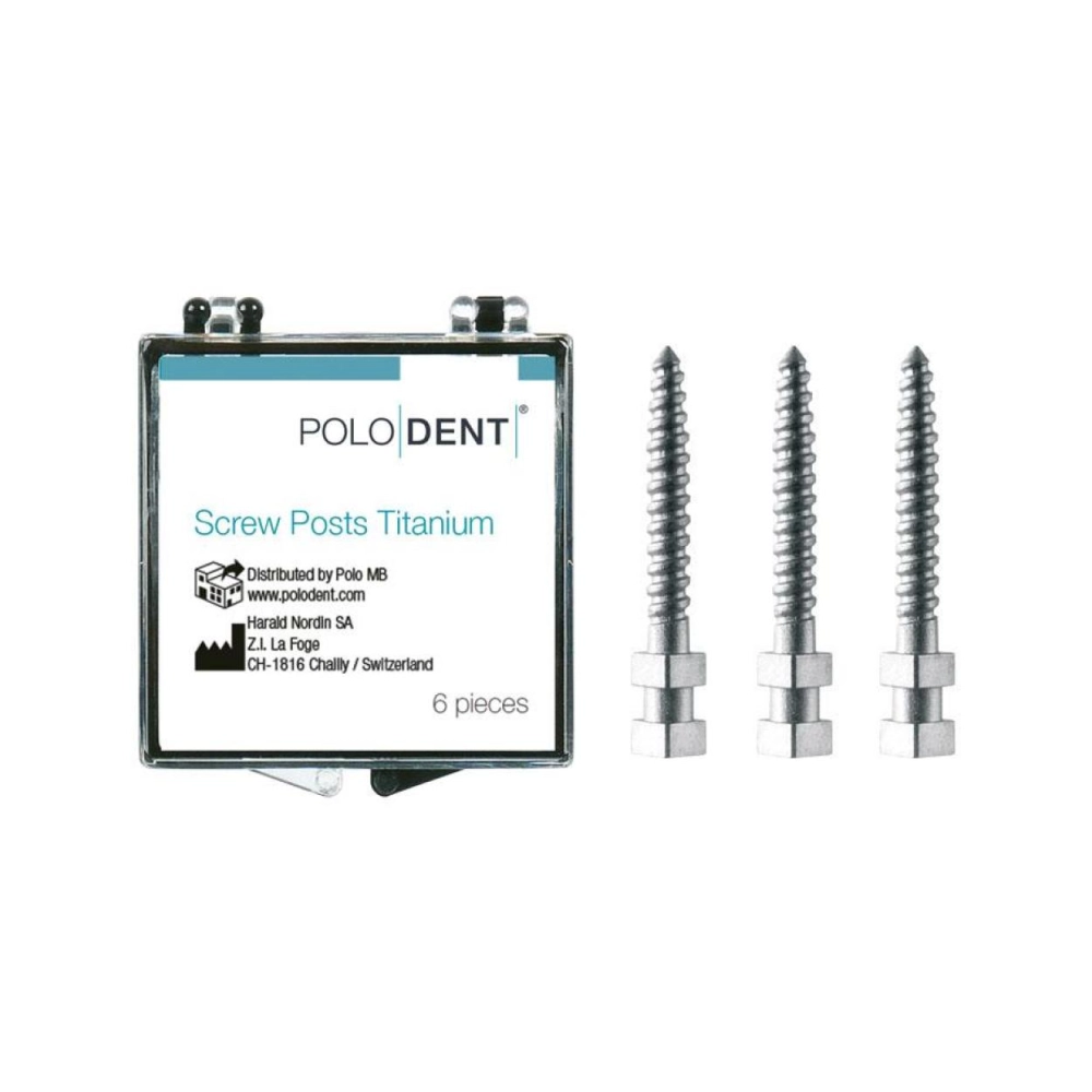 PoloDent screw posts titane L-3 6 pcs