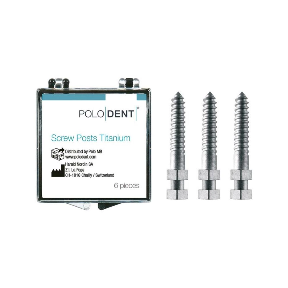 PoloDent screw posts titane L-5 6 pcs