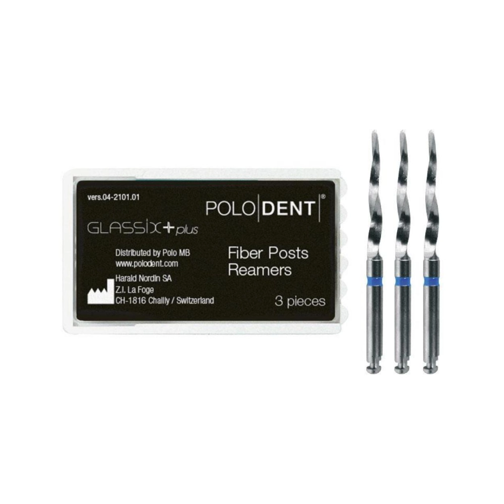 PoloDent Glassix +Plus Fiber Posts Reamers no.4 2,0-1,0 mm 3 pcs