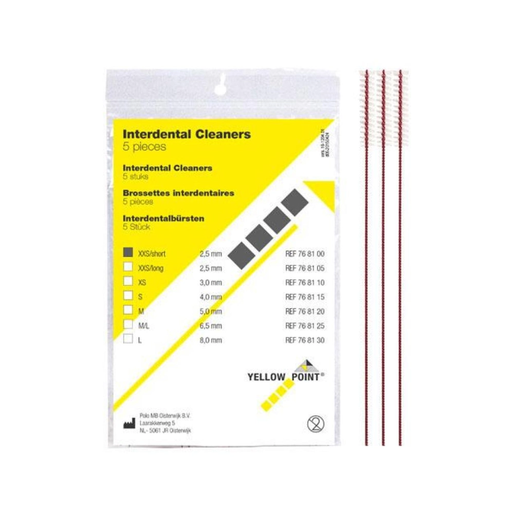 Yellow Point Interdental Cleaners xxs short (2,5 mm) 12x 5 pcs