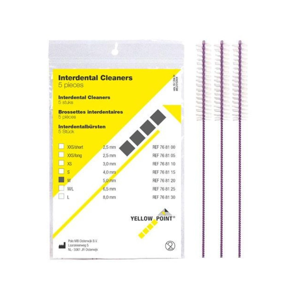 Yellow Point Interdental Cleaners medium (5 mm) 12x 5 pcs