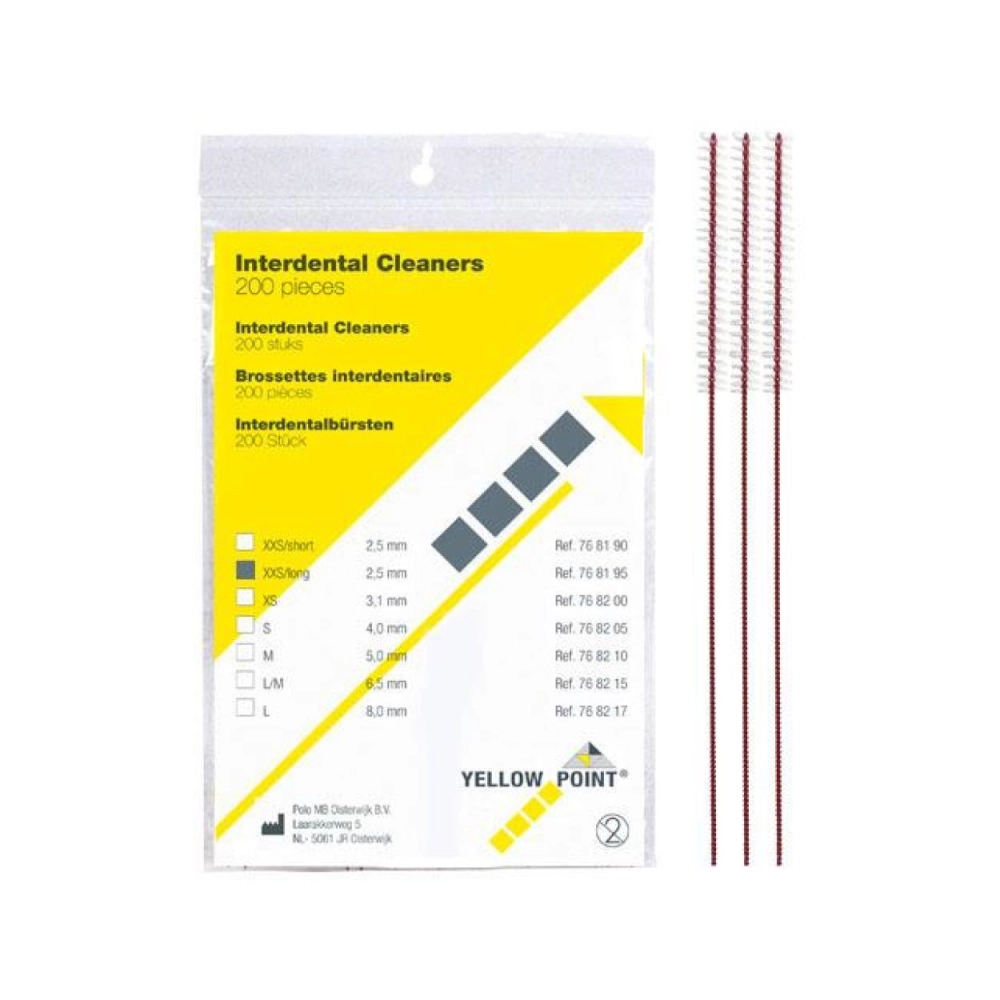 Yellow Point Interdental Cleaners xxs long (2,5 mm) 200 pcs