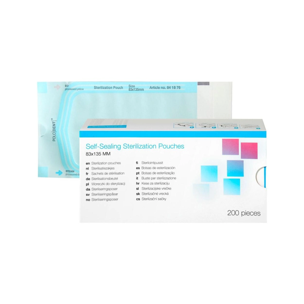PoloDent Sachets de stérilisation 83x133 mm 200 pcs