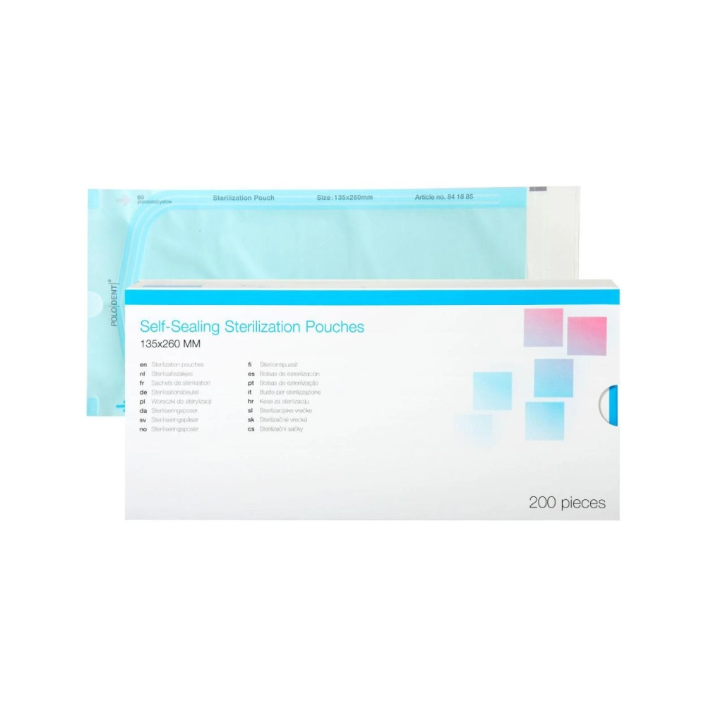PoloDent Sachets de stérilisation 132x254 mm 200 pcs