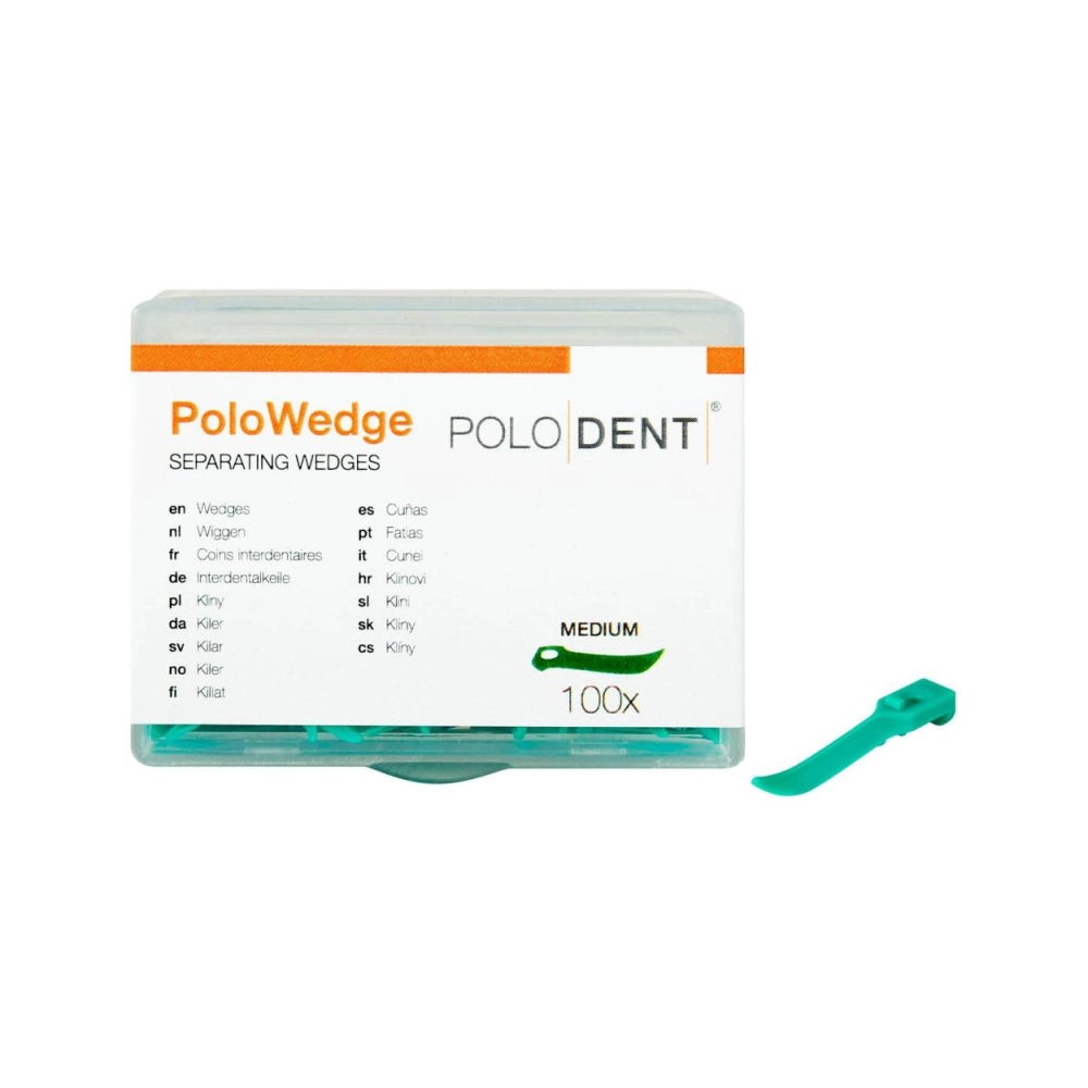 PoloDent PoloWedge medium vert 100 pcs
