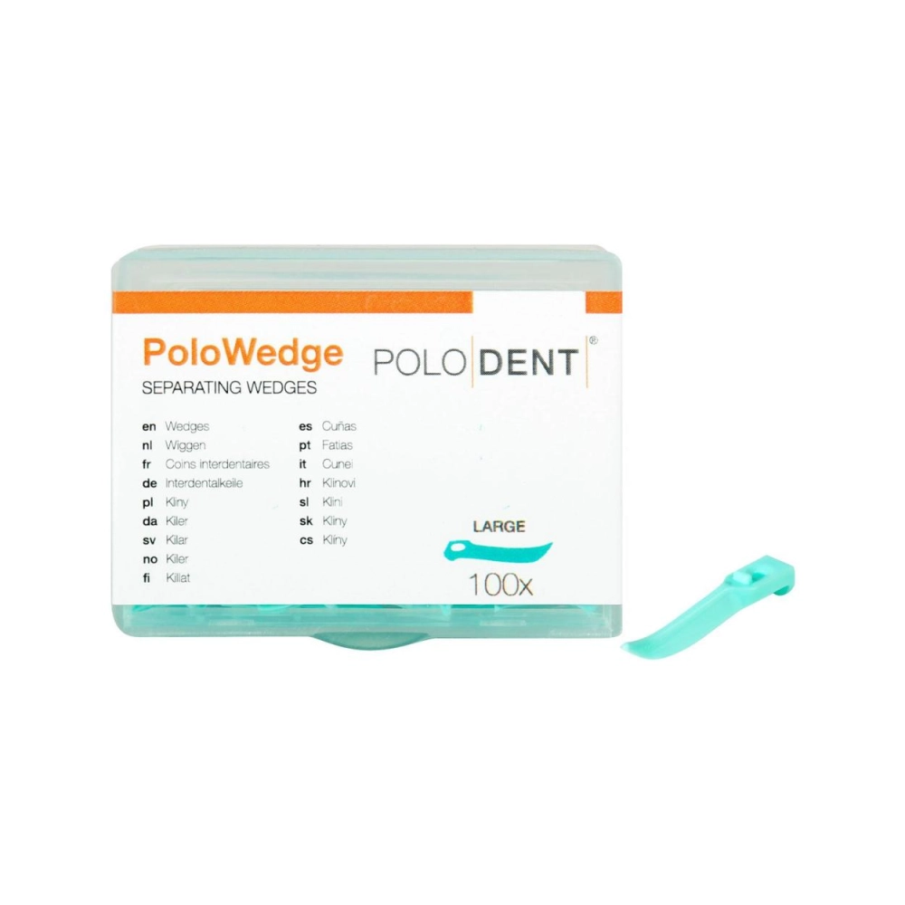 PoloDent PoloWedge large bleu sarcelle 100 pcs
