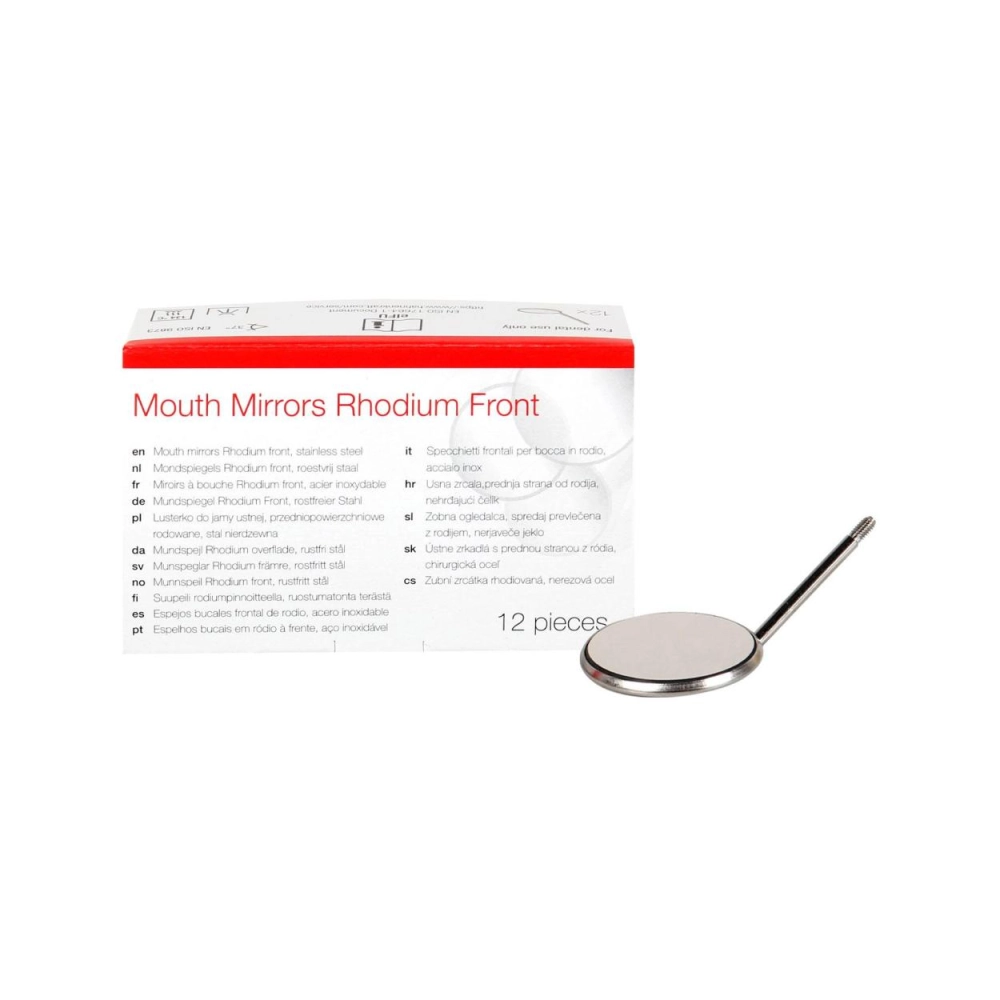 PoloDent miroirs Rhodium front Ø 24 mm no.5 12 pcs
