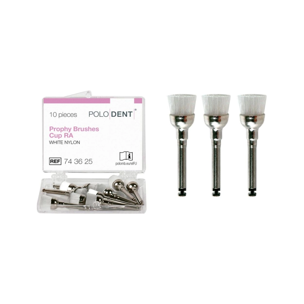 PoloDent Brossettes à polir cupule blanc nylon CA