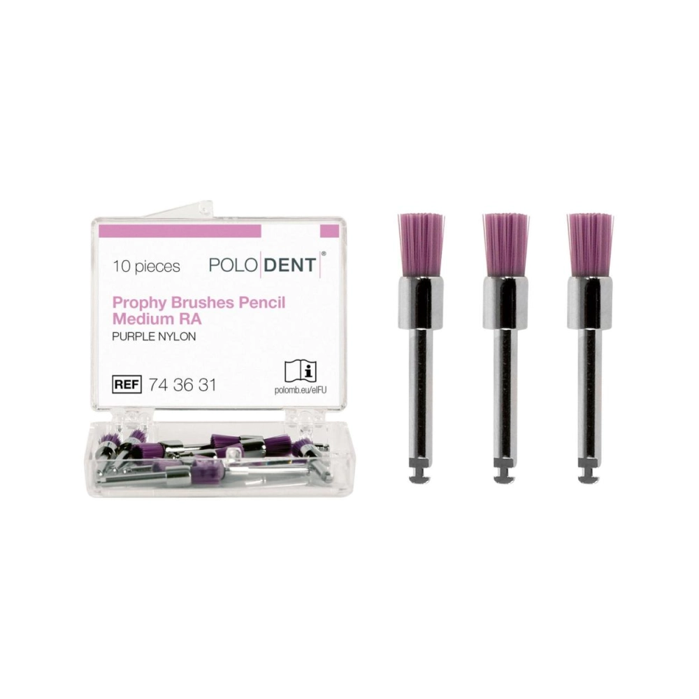 PoloDent Brossettes à polir pinceau violet medium CA 10 pcs