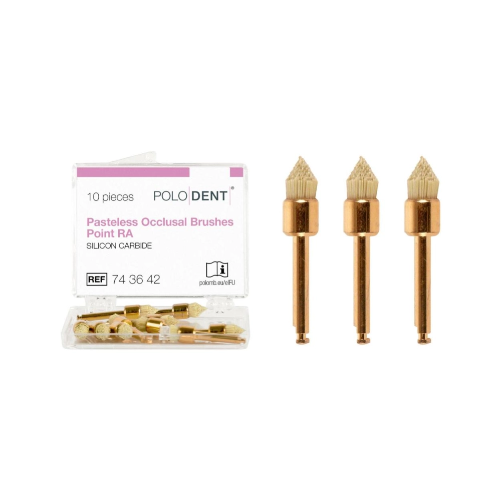 PoloDent Pasteless Occlusal Brushes Point CA 10 pcs