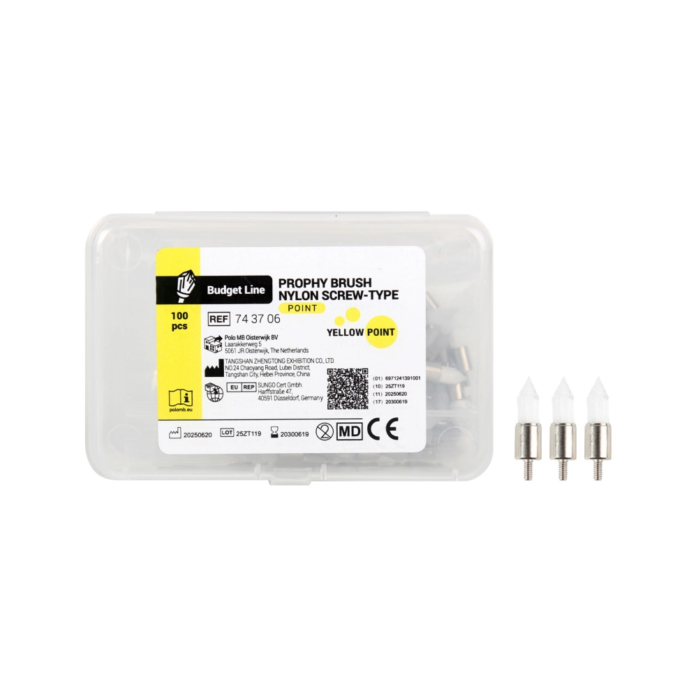 YP Budget Line Brossettes à polir point blanc nylon Screw-type 100 pcs