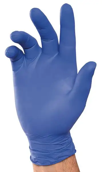 Gants nitrile bleus non poudrés Polysem