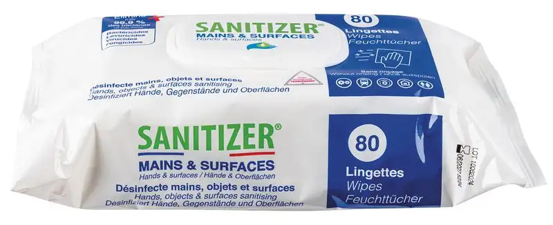 Lingettes désinfectantes mains et surfaces Sanitizer®