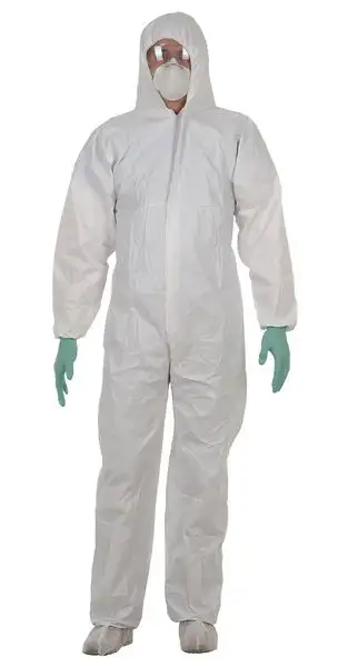 Combinaison de protection à usage unique type 5/6 avec capuche
