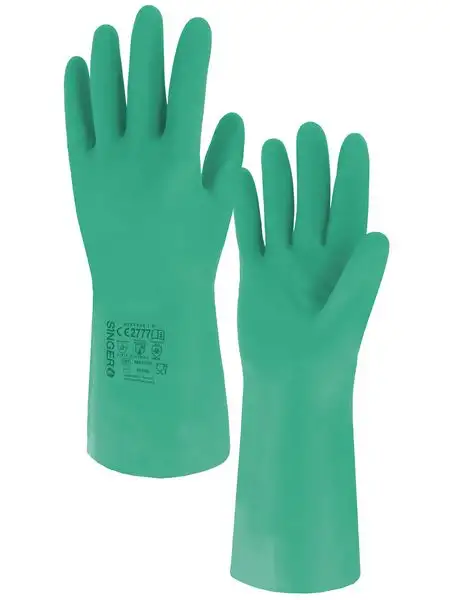 Gants de protection chimique en nitrile