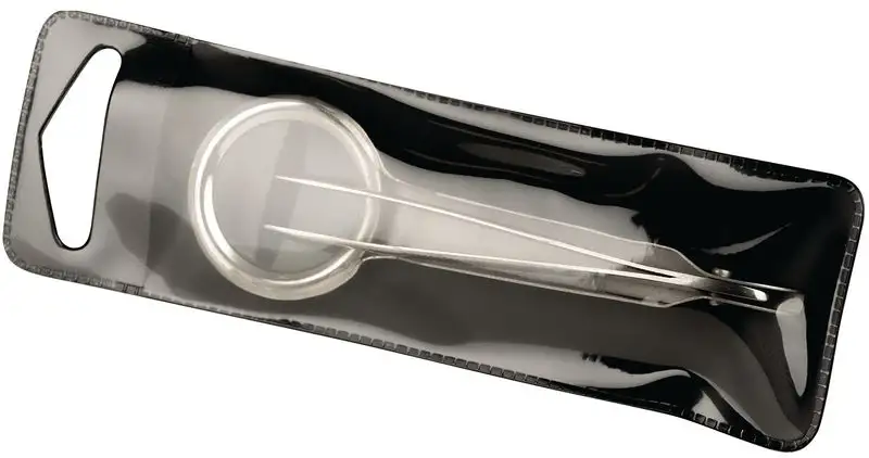 Pince à épiler mors pointus avec loupe