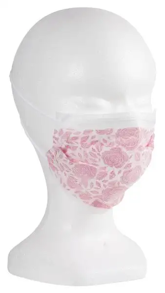 Masque chirurgical imprimé rose type 2 fabriqué en France