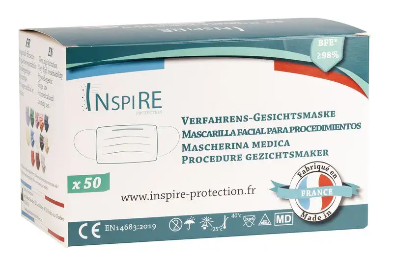 Masque chirurgical noir type 2R