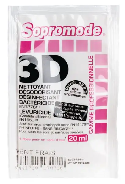 Détergent désinfectant désodorisant sols et surfaces