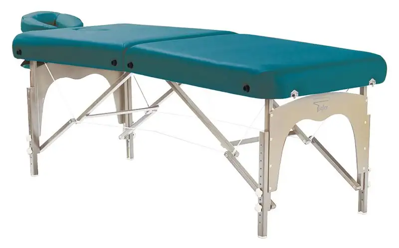 Table de massage pliante Vintage avec têtière et trou visage