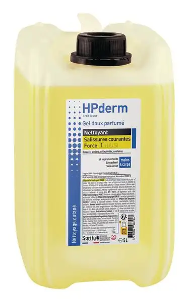 Gel nettoyant mains et corps pour salissures courantes - Force 1 Trait jaune