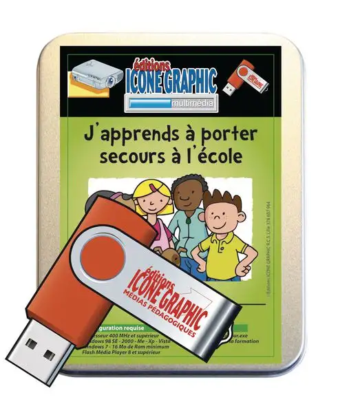 Clé USB Apprendre à porter secours à l'école