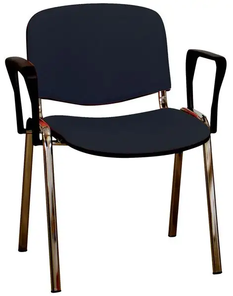 Chaise d'accueil empilable avec accotoirs