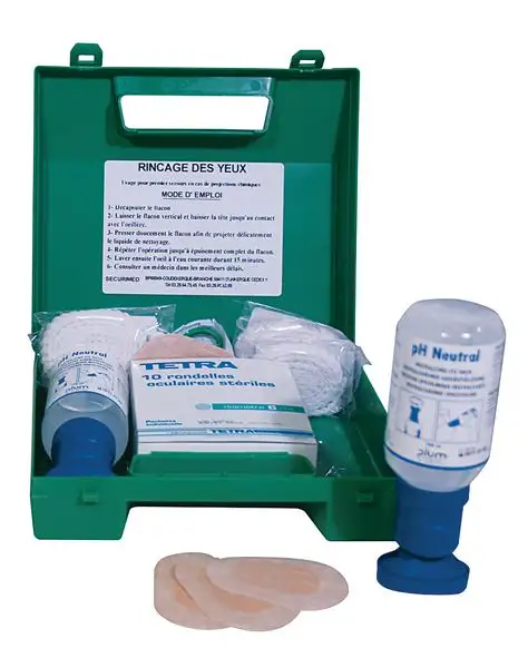 Coffret lavage oculaire Plum pH Neutral - Acides et bases