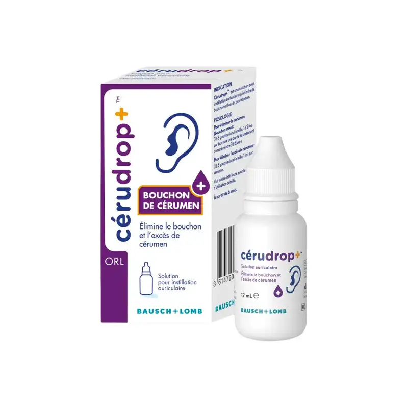 Bausch & Lomb Cérudrop bouchon de cérumen 12ml