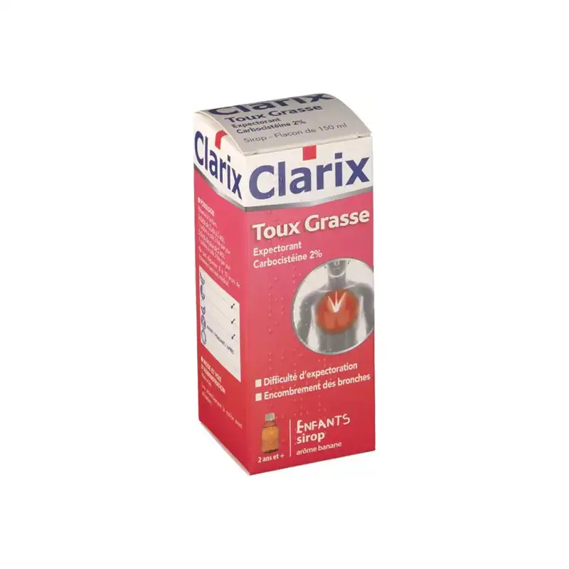 Cooper Clarix carbocistéine 2% toux grasses enfants 150ml