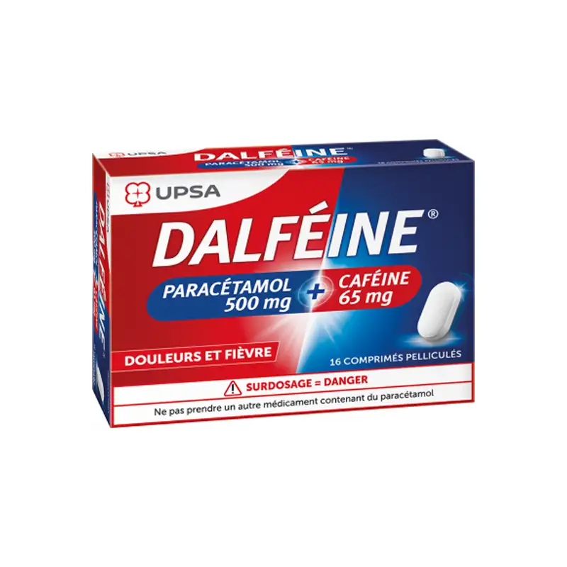 Dalféine Paracétamol 500mg + Caféine 65mg 16 comprimés