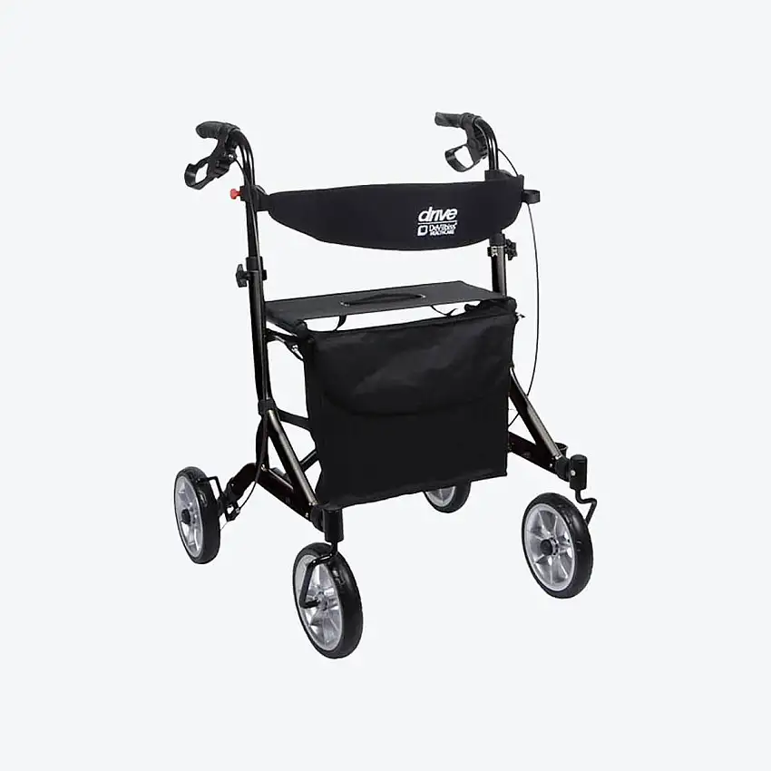 Déambulateur 4 roues pliant - Noir - Rollator Ultralight - Drive