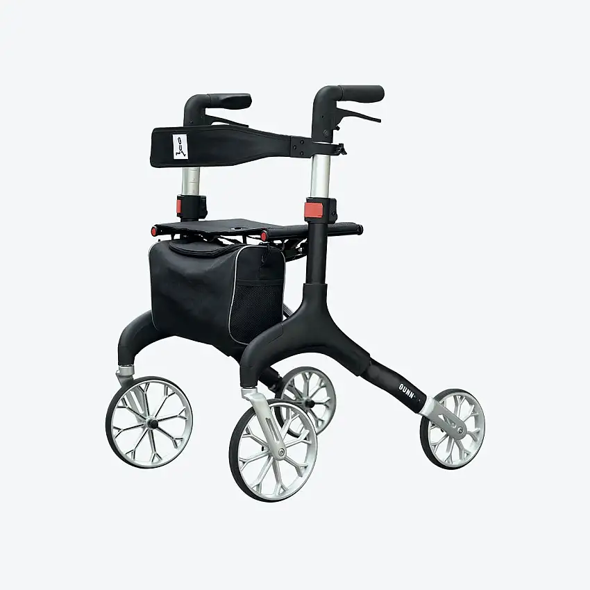 Déambulateur 4 roues - Manhattan - Noir - Mobio