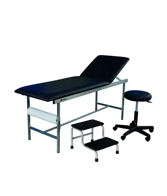 Kit infirmerie inox : 1 divan + 1 tabouret + 1 marchepied 2 marches