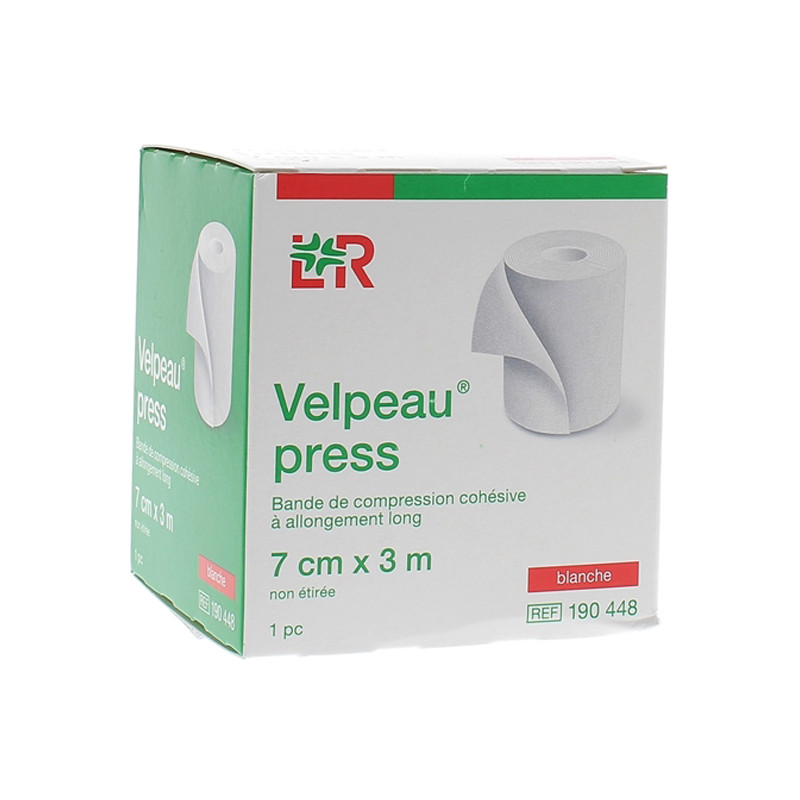 Lohmann Velpeau Press bande de compression blanche 7cm x 3m