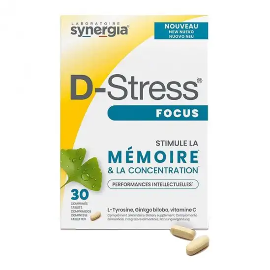 Synergia d-stress focus 30 comprimés