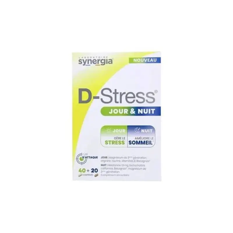 Synergia D-Stress jour & nuit 40+20 comprimés